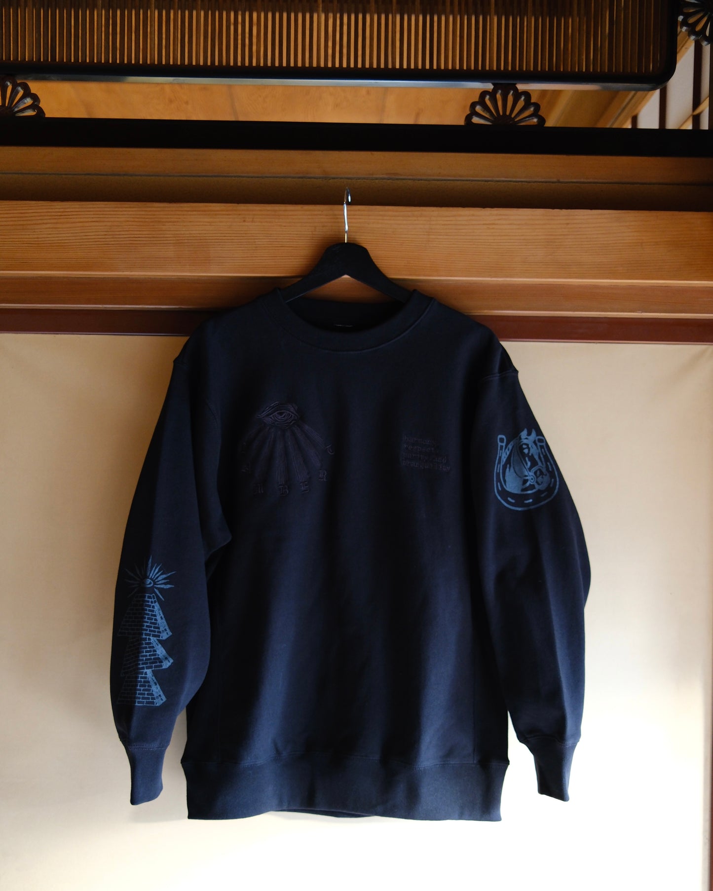 Embroidered LB Sweat（BLACK)