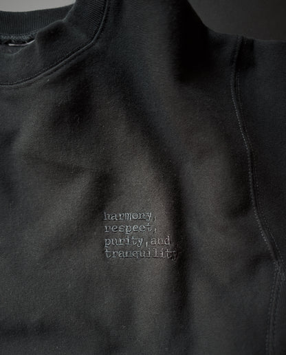 Embroidered LB Sweat（BLACK)