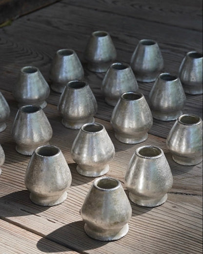 Silver Glazed Tea Whisk Holder／銀彩茶筅立て