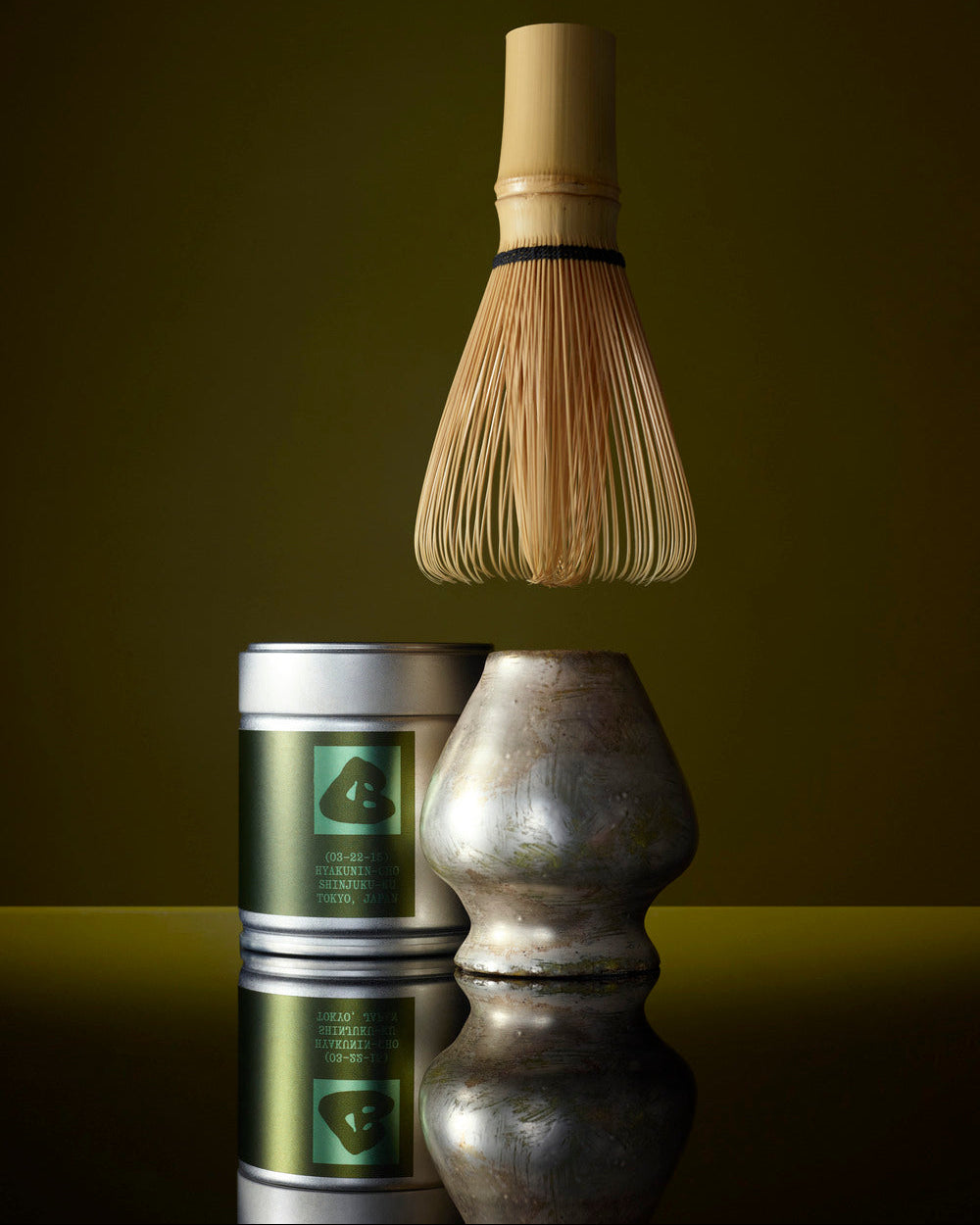 Silver Glazed Tea Whisk Holder／銀彩茶筅立て